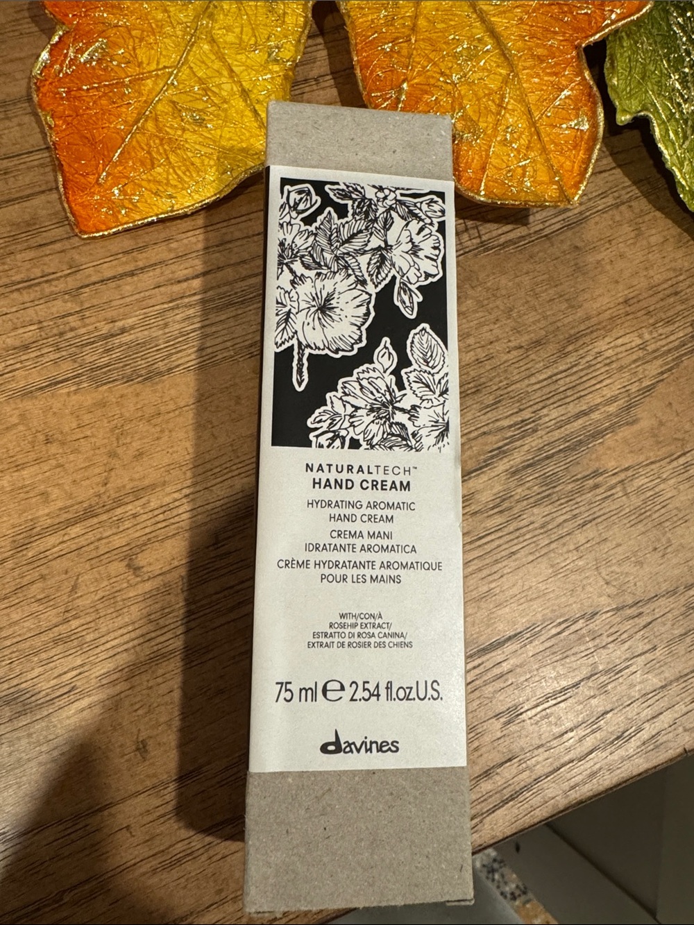 Davines Naturaltech Hand Cream — Black and White Floral Box